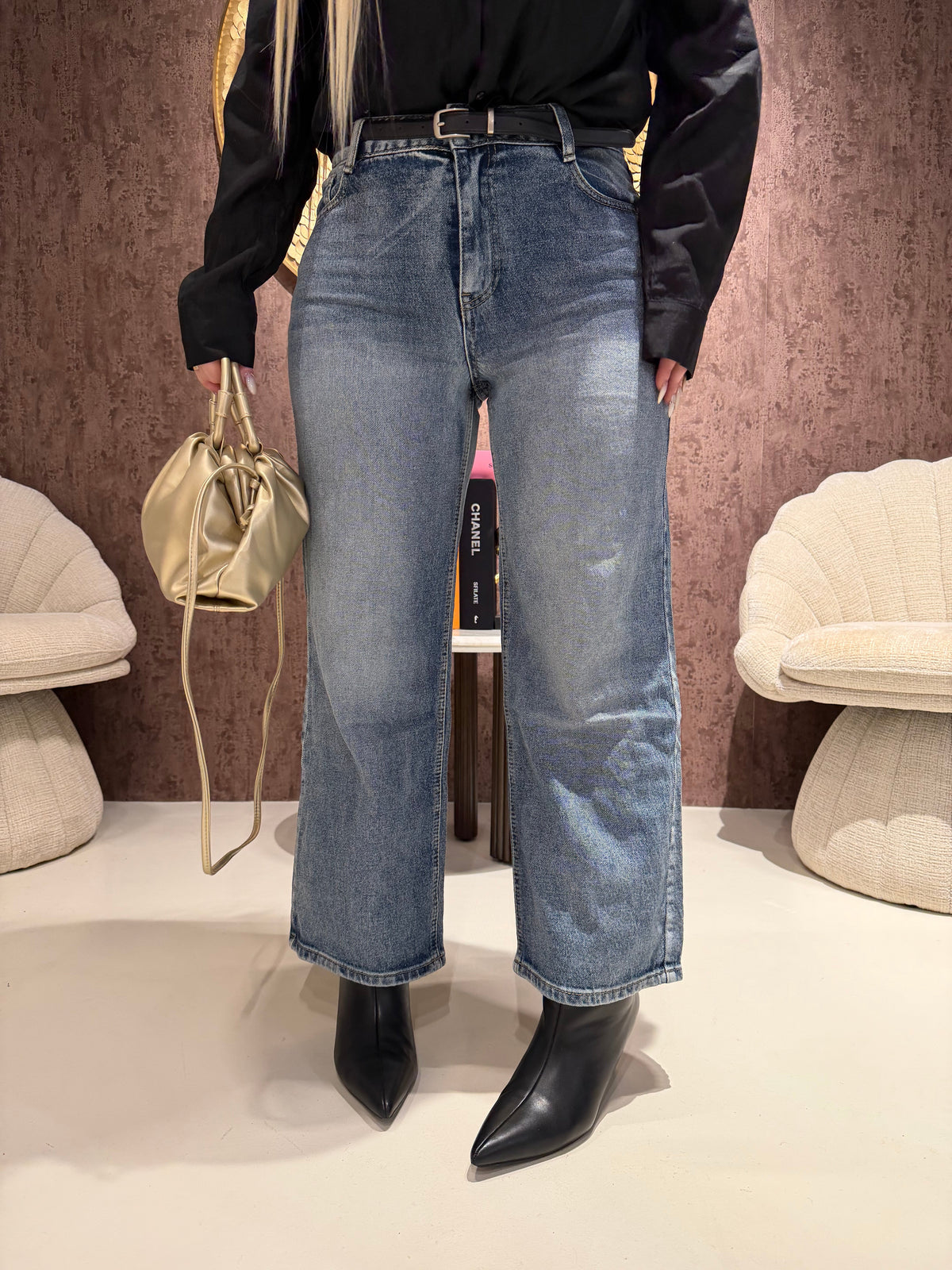 Jeans urban con cinturina