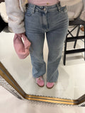 Jeans Basic Wide Leg Denim Chiaro