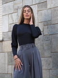 Pantalone a palazzo con cintura