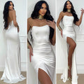 Abito a sirena push up e incrocio bianco