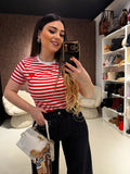 Maglia a righe con cuore