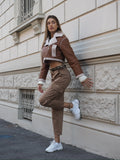 Pantalone cargo choco