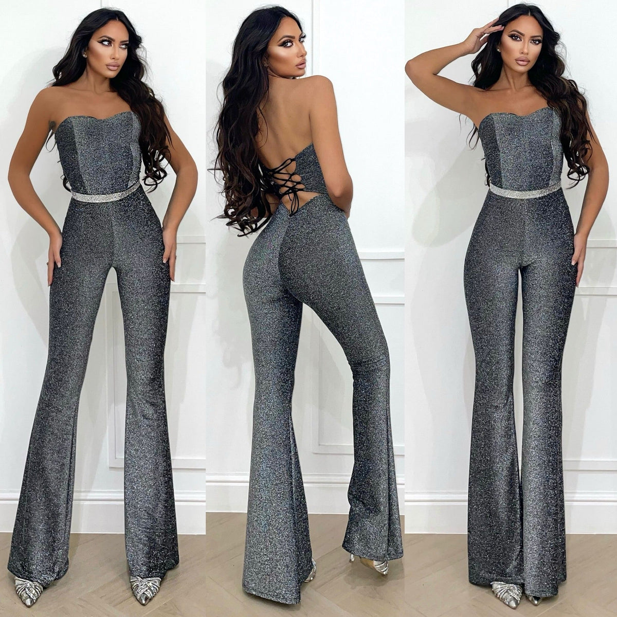 Tuta corsetto Silver lurex