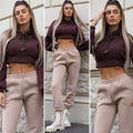 Felpa crop choco con lacci