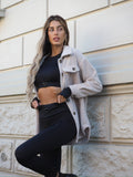 Giacca Teddy soft nude