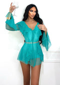 Tutina in tulle turchese