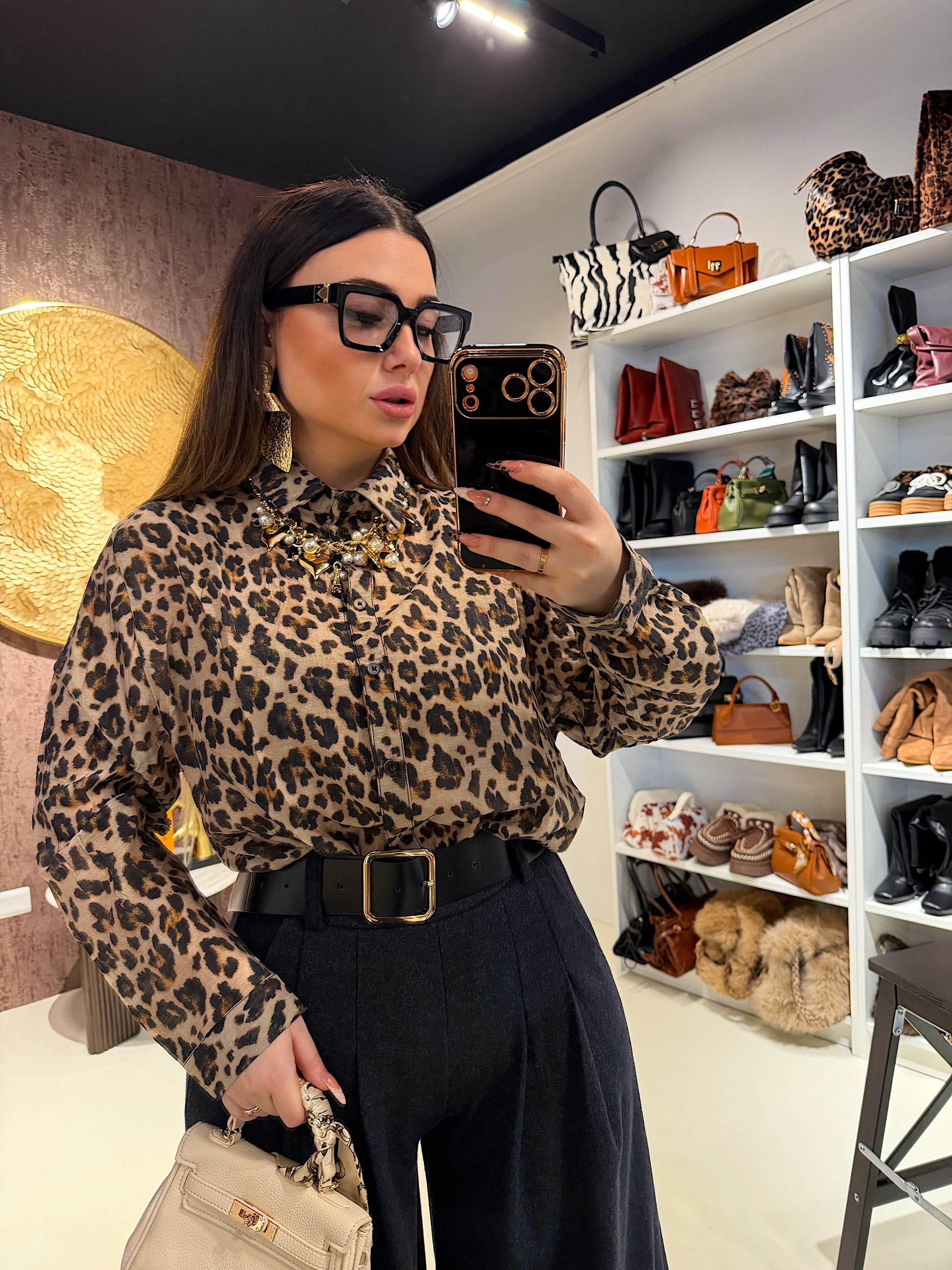Camicetta animalier in velo