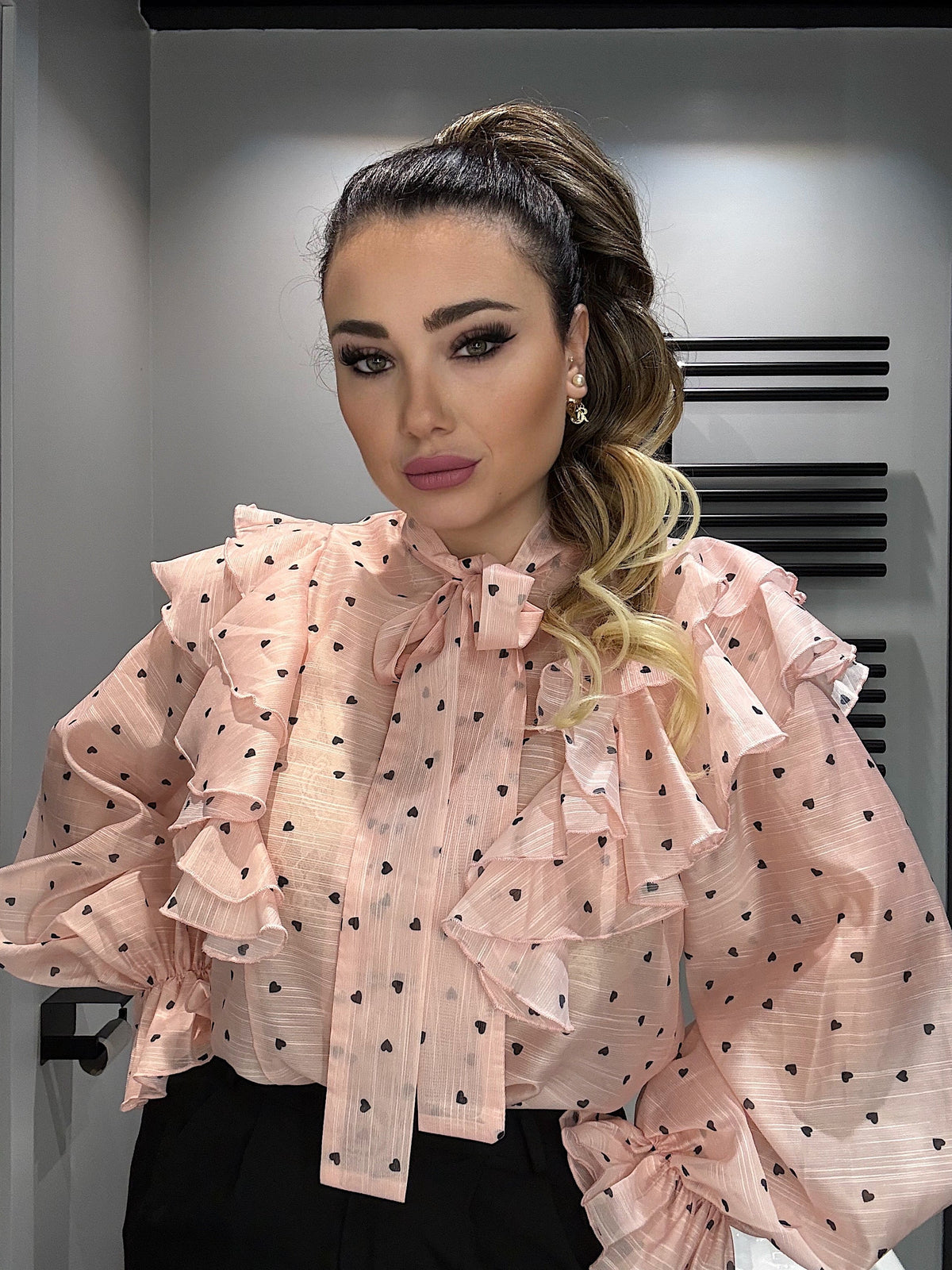 Camicia con cuoricini