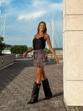Top in raso nero