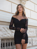 Abito nero scollo a cuore