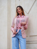 Camicia a righe rosa