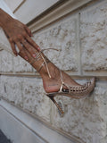 Tacchi alla schiava traforati rose gold