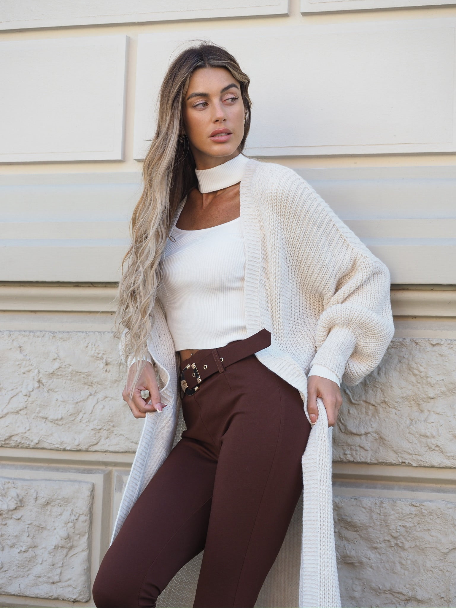 Maglioncino choker bianco