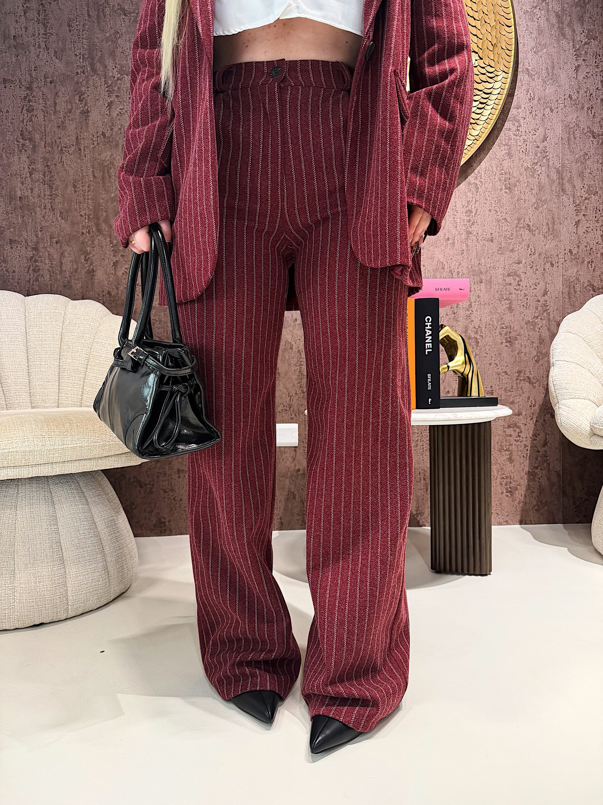 Completo due pezzi a righe