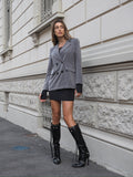 Blazer gessato grigio