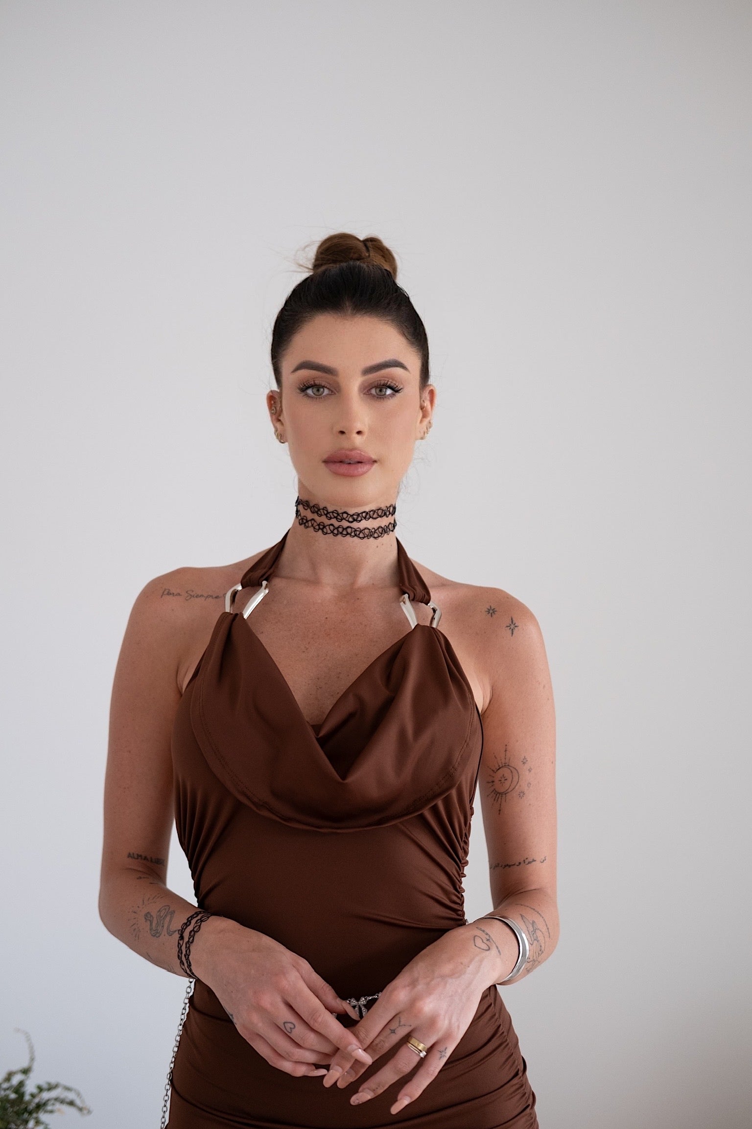 Choker nero più bracciale