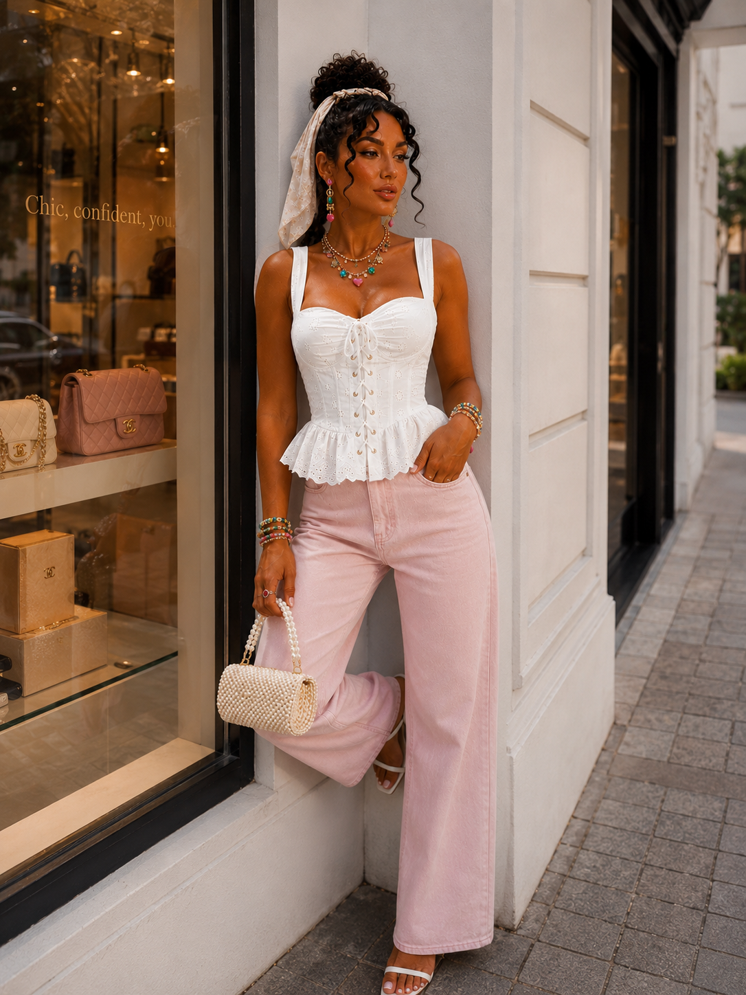 Top corsetto romantico