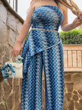 Completo blu con brillantini