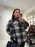 Camicia Oversize in Flanella a Quadri