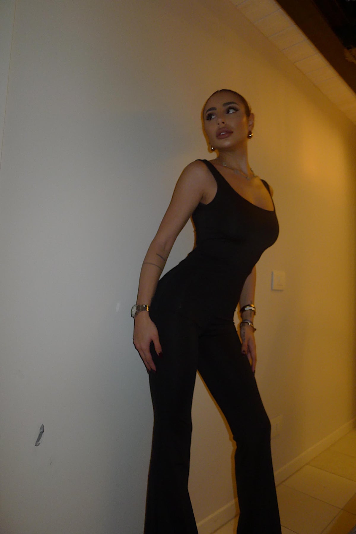 Tuta nera push up