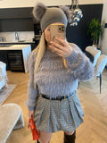 Maglione soft grigio con lurex