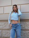 Cardigan morbidissimo celeste pastello
