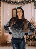 Maglione soft silver lurex fiocco di neve