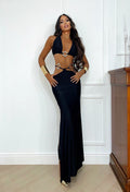 Completo top e gonna con cerchi nero