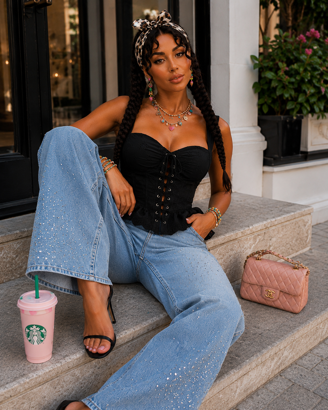 Top corsetto romantico