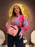 Camicia Oversize Check Pink & celeste
