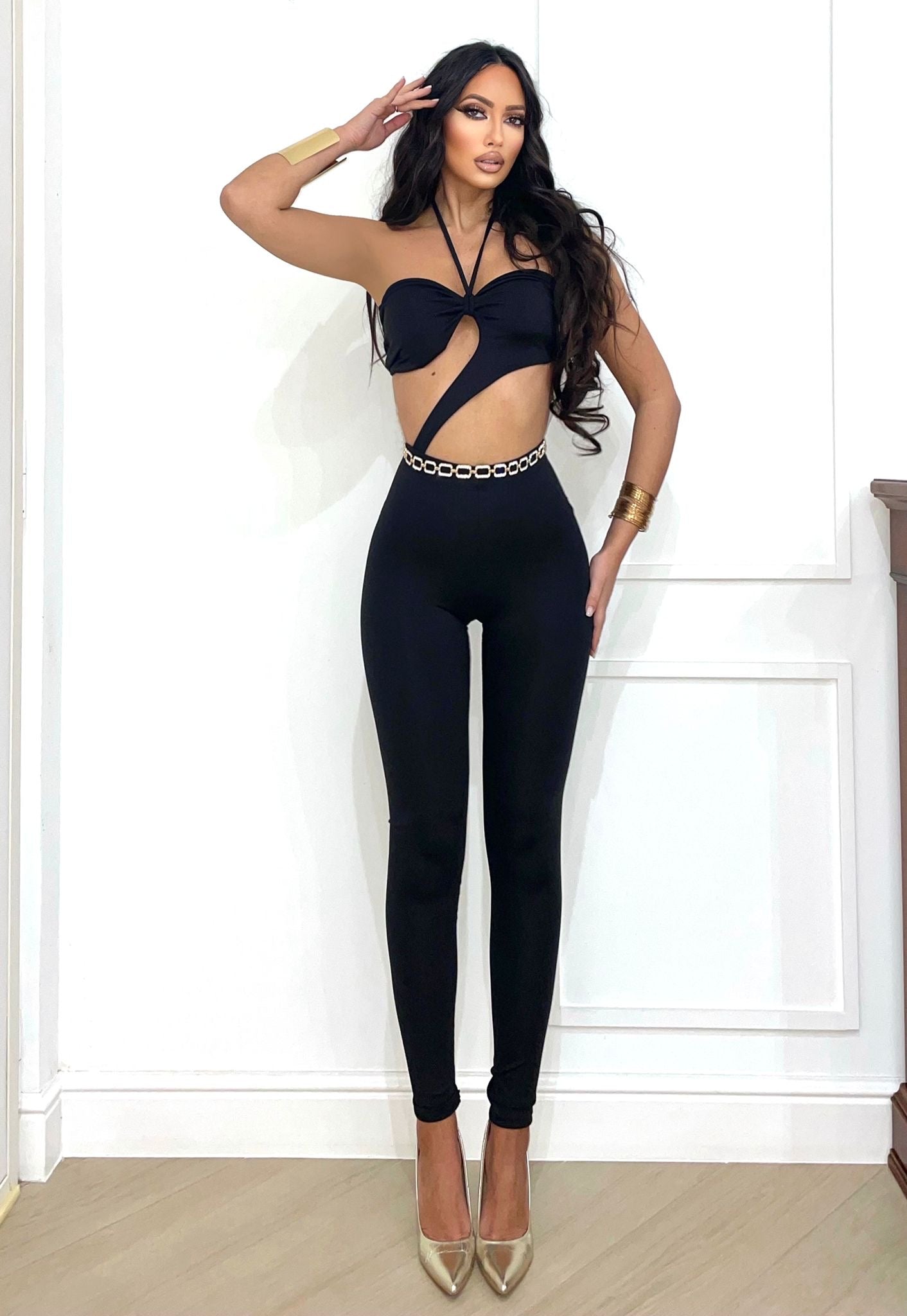 Tuta a fascia con S nero