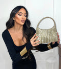 Borsa gold con strass