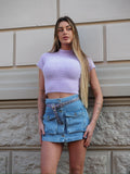 Gonna cargo in jeans con tasche