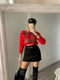 Maglione Merry Christmas rosso