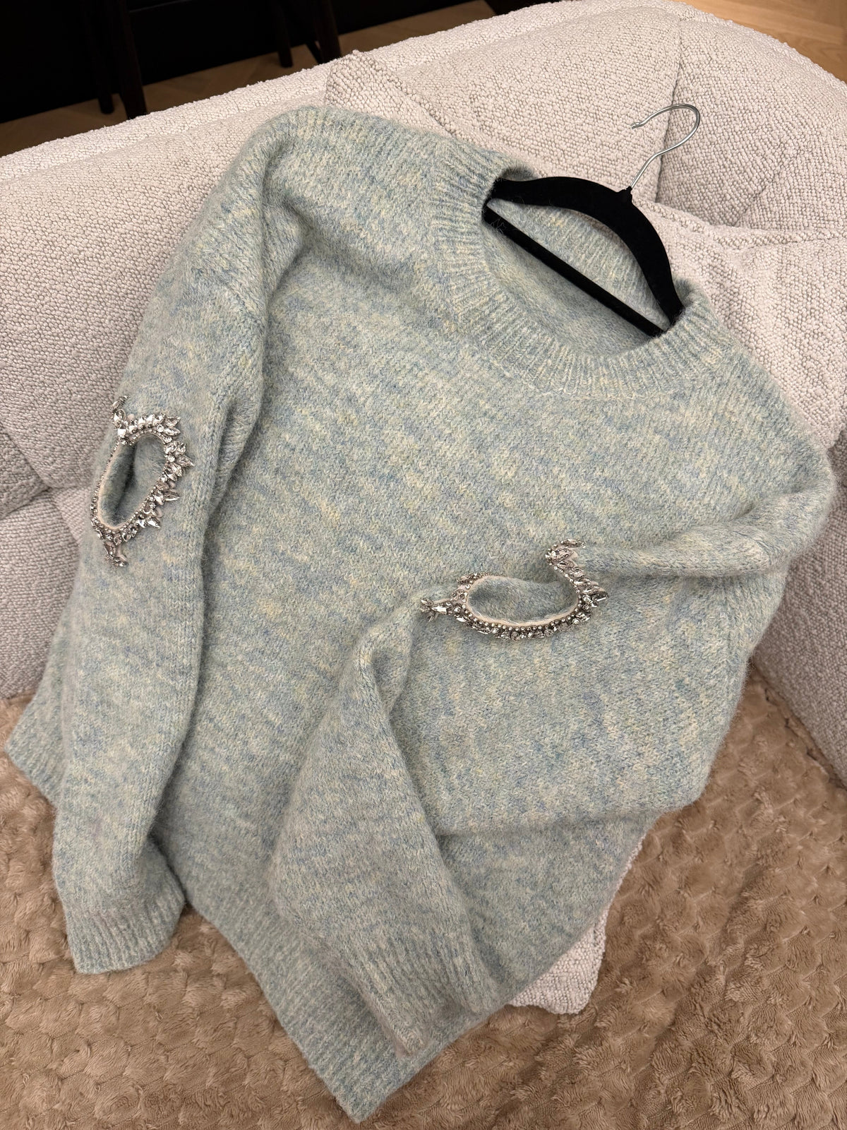 Maglioncino con cuori in strass