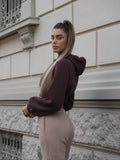 Felpa crop choco con lacci