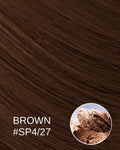 Extension 7 clip liscia castano con meches