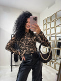 Maglia con ricamo fiori