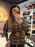 Maxi camicione con borchie