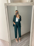 Completo giacca e pantalone verde bottiglia