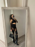 Pantalone nero con trasparenze