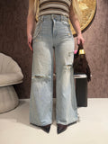 Jeans con catenina micropittura