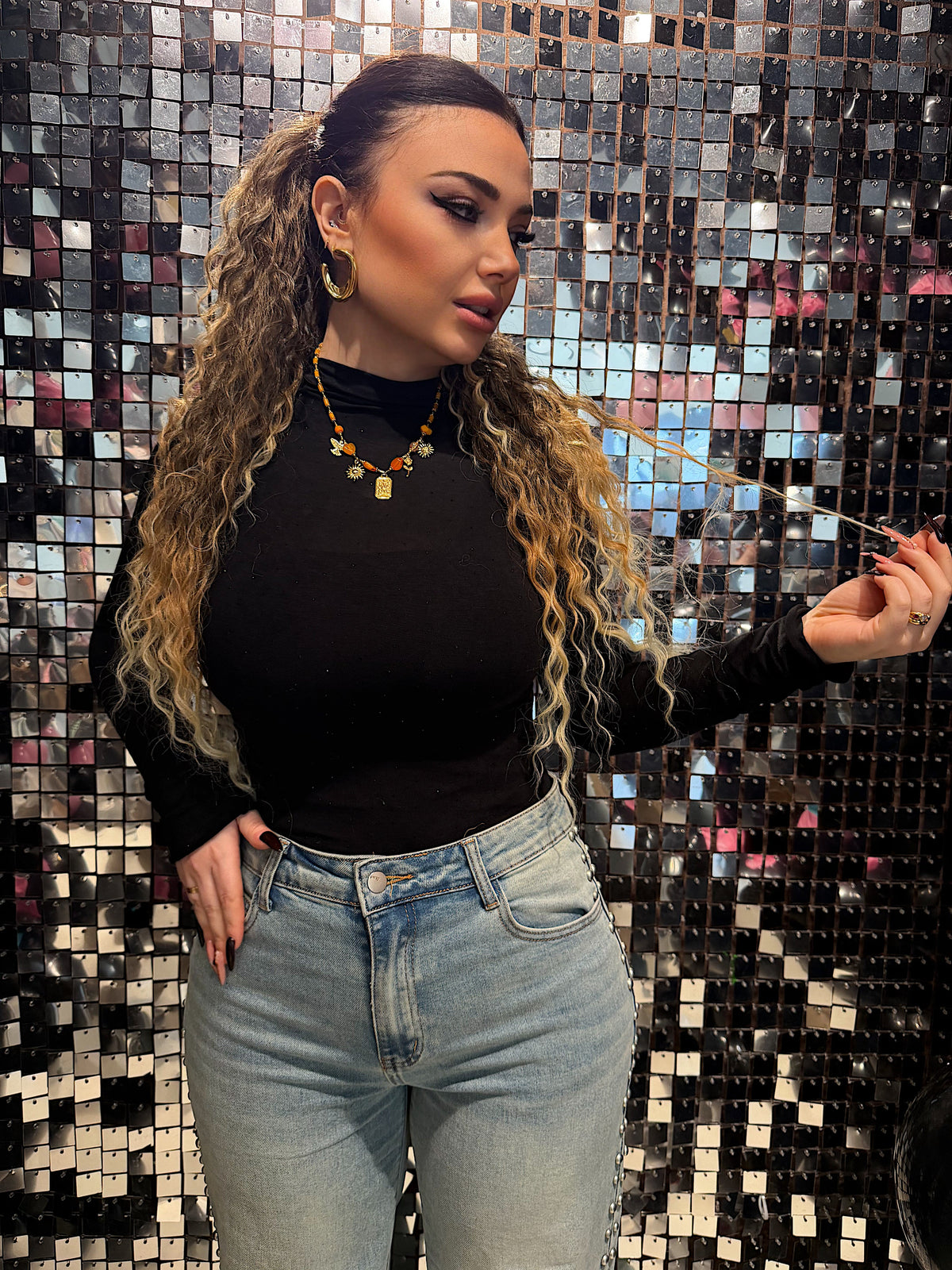 Maglia essential con strass
