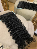 Maxi fascia 7 clip onde morbide con clip nero
