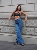 Bralette in pizzo nera