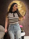 Body a righe colletto polo