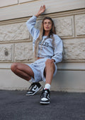 Completo top e felpa grigio Los Angeles