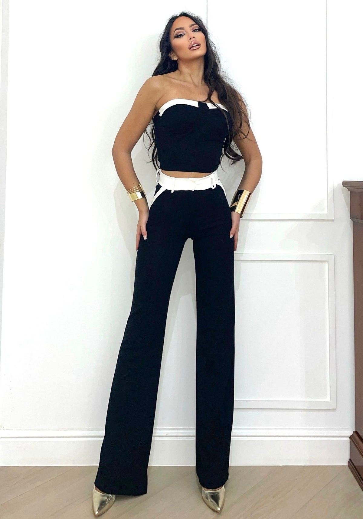 Completo top e pantalone nero