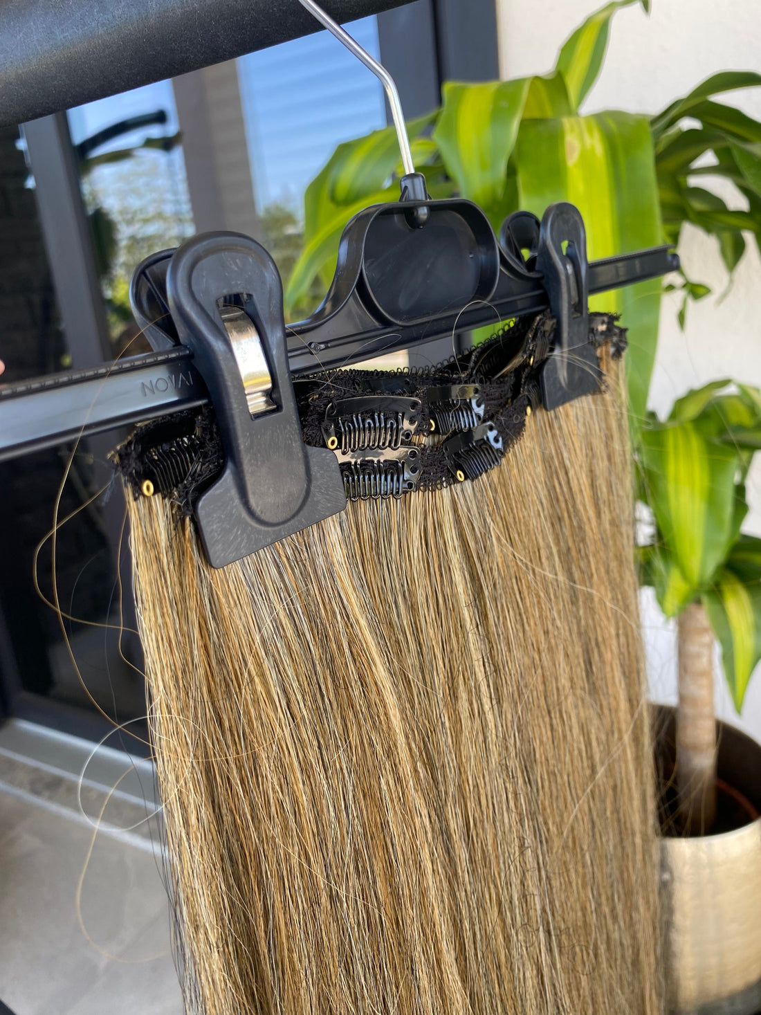 Extension 7 clip biondo Degradè liscio 60 cm