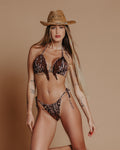 Bikini animalier con frange